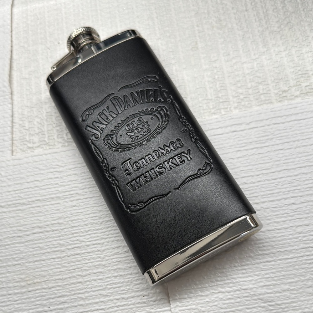 Jack Daniels Black and Silver Flask